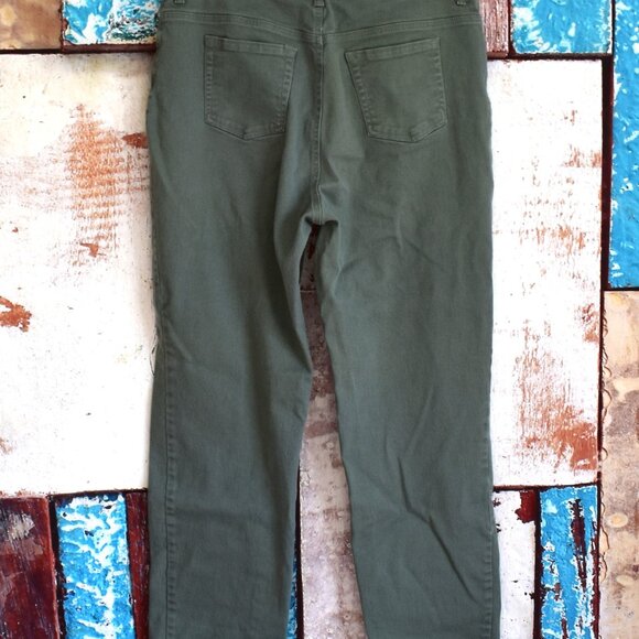 Women's Gloria Vanderbilt Jeans Amanda Straight Leg SIZE 16 Green - Picture 6 of 9